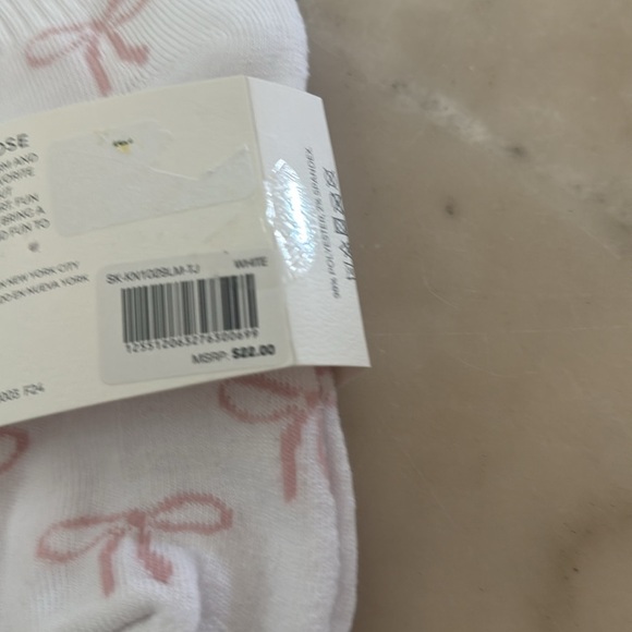 Kensie Luxe Bow Print Quarter Socks Franco Sarto Ruffle Trim 3 Pack Sz 4/10 - Picture 5 of 15